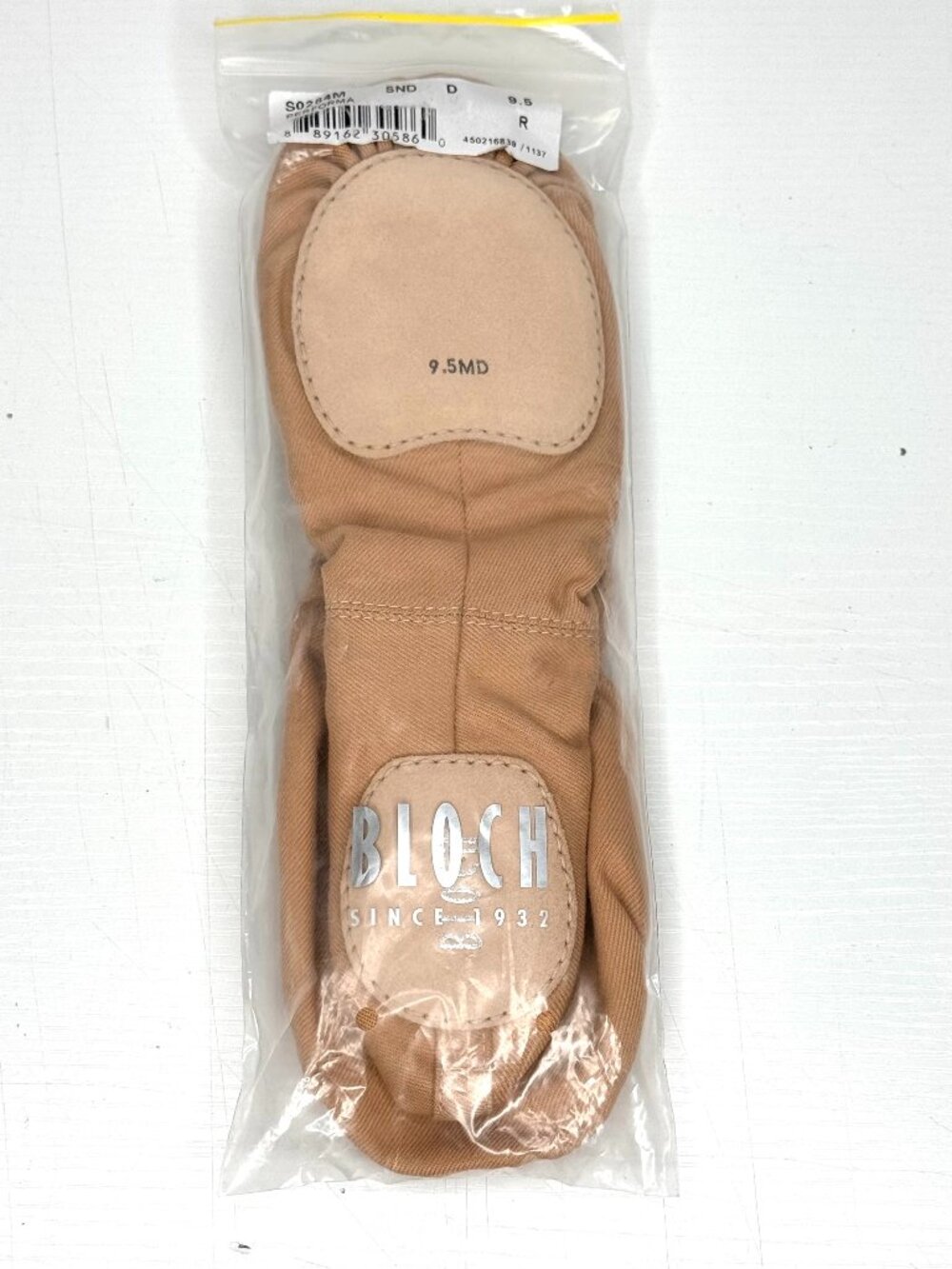 NEW BLOCH S0284M Performa Split Sole Canvas Dance Ballet Shoes Mens 9.5 MD Sand